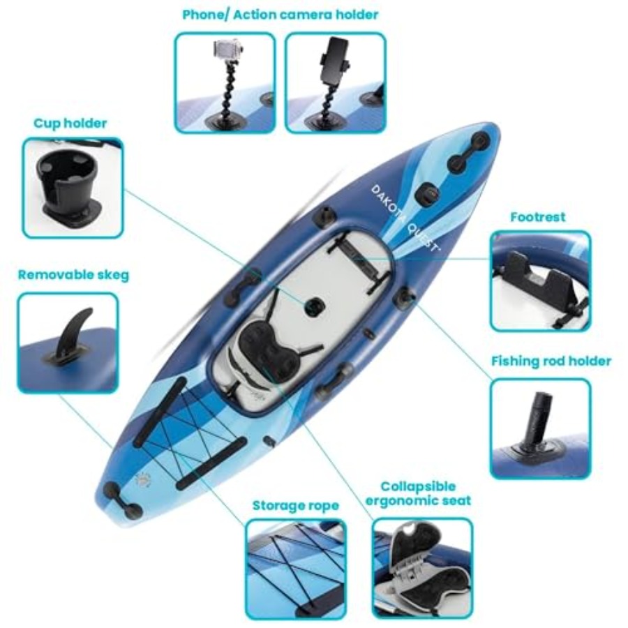 كاياك قابل للنفخ من نوع Sit-On - مراجعة Fishing Kayak Sit In وسعره